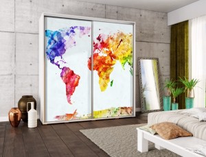Šatní skříň PENELOPA 205 Mapa světa
