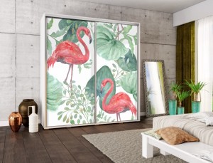 Šatní skříň PENELOPA 205 Plameňáci