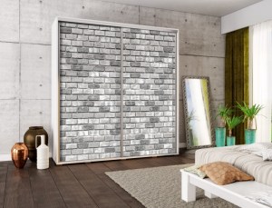 Šatní skříň PENELOPA 205 Šedá cihla