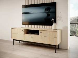 RTV stolek JAPANDI 154 - dub Linea (4/8)