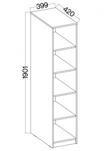 Regál MALTA 40 Světlešedý (4/8)