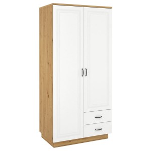 Šatní skříň FLAWIA 120 2D2S bílá
