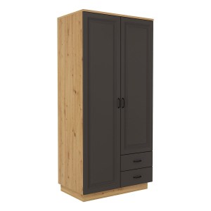 Šatní skříň FLAWIA 120 2D2S grafit