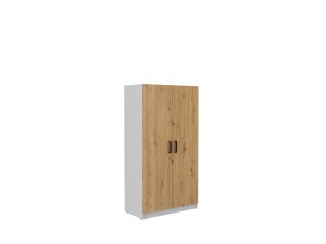 Skříň MALTA 2F věšák Dub artisan + světlešedá (5/6)