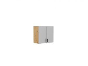 Skříňka visící MALTA 2F Světlešedá + dub artisan (5/6)
