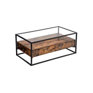 Skleněný konferenční stolek v průmyslovém designu