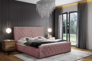 Postel MODEL 01 200x200 starorůžová - MAGIC VELVET 2257