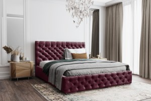 Postel MODEL 02 200x200 fialová - MAGIC VELVET 2202