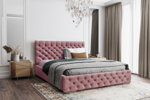 Postel MODEL 02 200x200 starorůžová - MAGIC VELVET 2257