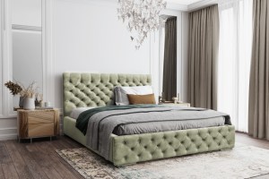 Postel MODEL 02 200x200 světlezelená - MAGIC VELVET 2243