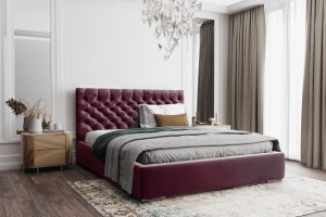 Postel MODEL 03 200x200 fialová - MAGIC VELVET 2202