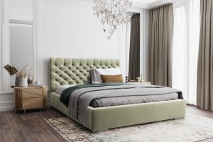 Postel MODEL 03 200x200 světlezelená - MAGIC VELVET 2243