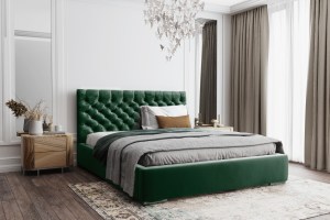 Postel MODEL 03 200x200 zelená - MAGIC VELVET 2225