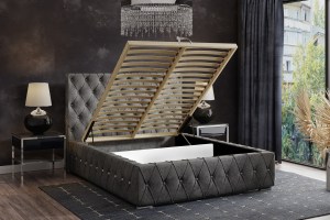 Postel MODEL 06 200x200 hořčicová - MAGIC VELVET 2212 (3/3)
