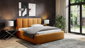 Postel MODEL 08 200x200 hořčicová - MAGIC VELVET 2212