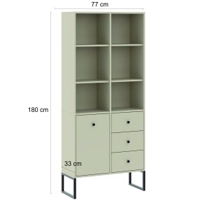 Knihovna LINEA 1D3S kašmírová (2/5)