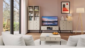 Knihovna LINEA 1D3S kašmírová (4/5)