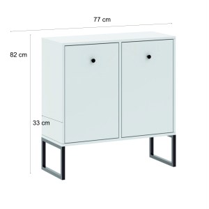 Komoda LINEA 2D bílá (2/2)