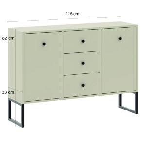 Komoda LINEA 2D3S kašmírová (2/3)