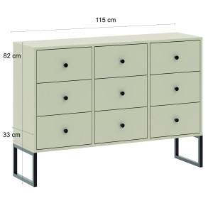 Komoda LINEA 9S kašmírová (2/2)