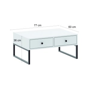 Konferenční stolek LINEA 2S bílý (2/2)