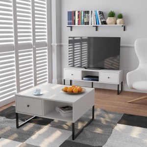 RTV stolek LINEA 2S bílý (3/4)