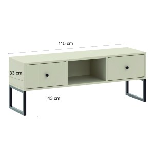 RTV stolek LINEA 2S kašmírový (2/4)