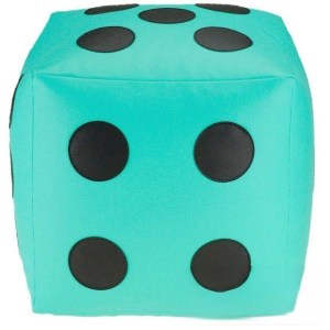 Dětský taburet KOSTKA 30 cm - mentolová + černá (2/6)