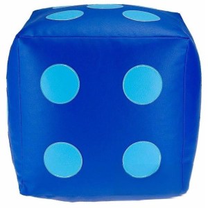 Dětský taburet KOSTKA 30 cm - modrá + světlemodrá