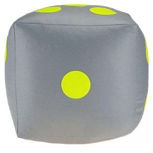 Dětský taburet KOSTKA 35 cm - šedá + zelená (2/6)