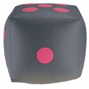 Dětský taburet KOSTKA 50 cm - šedá + růžová (3/9)