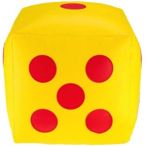 Dětský taburet KOSTKA 50 cm - žlutá + červená (3/7)