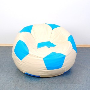 Dětský taburet MÍČ 40 cm - béžová + světlemodrá