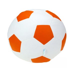 Dětský taburet MÍČ 40 cm - bílá + oranžová