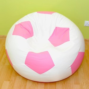 Dětský taburet MÍČ 40 cm - bílá + růžová