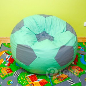 Dětský taburet MÍČ 40 cm - mentolová + šedá