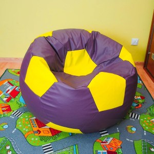 Dětský taburet MÍČ 50 cm - fialová + žlutá