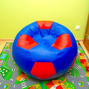 Dětský taburet MÍČ 50 cm - modrá + červená
