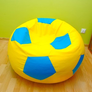 Dětský taburet MÍČ 50 cm - žlutá + světlemodrá