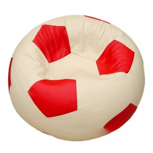 Sedací vak - míč 110 cm - béžová + červená