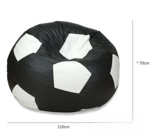 Sedací vak - míč 110 cm - béžová + červená (4/6)