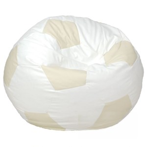 Sedací vak - míč 80 cm - bílá + béžová