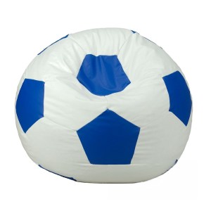 Sedací vak - míč 80 cm - bílá + modrá