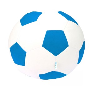 Sedací vak - míč 80 cm - bílá + světlemodrá
