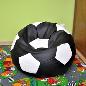 Sedací vak - míč 80 cm - černá + bílá (2/7)