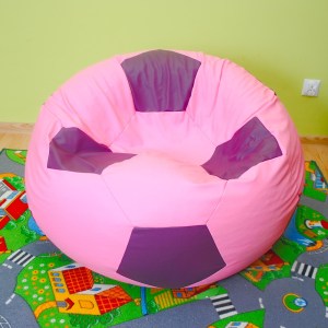 Sedací vak - míč 80 cm - růžová + fialová