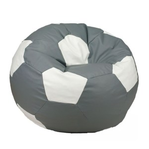 Sedací vak - míč 80 cm - šedá + bílá