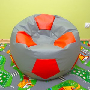 Sedací vak - míč 80 cm - šedá + červená