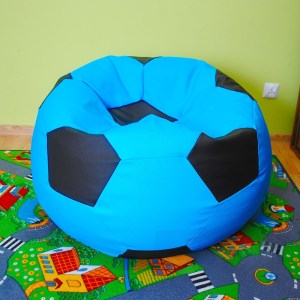 Sedací vak - míč 80 cm - světlemodrá + černá