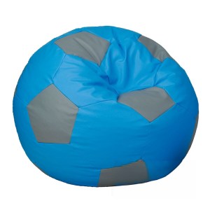 Sedací vak - míč 80 cm - světlemodrá + šedá